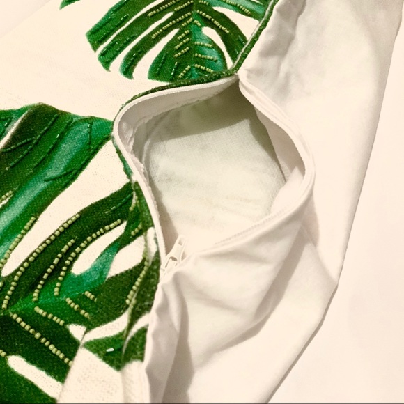 Accents Nwt Embellished Palm Leaf Pillow Cover Poshmark